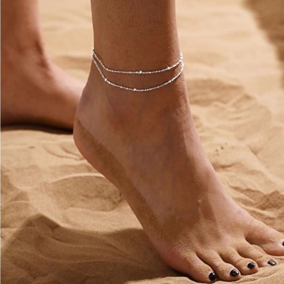 Dazzling Silver Double Layer Bracelet - Picture 3 of 4